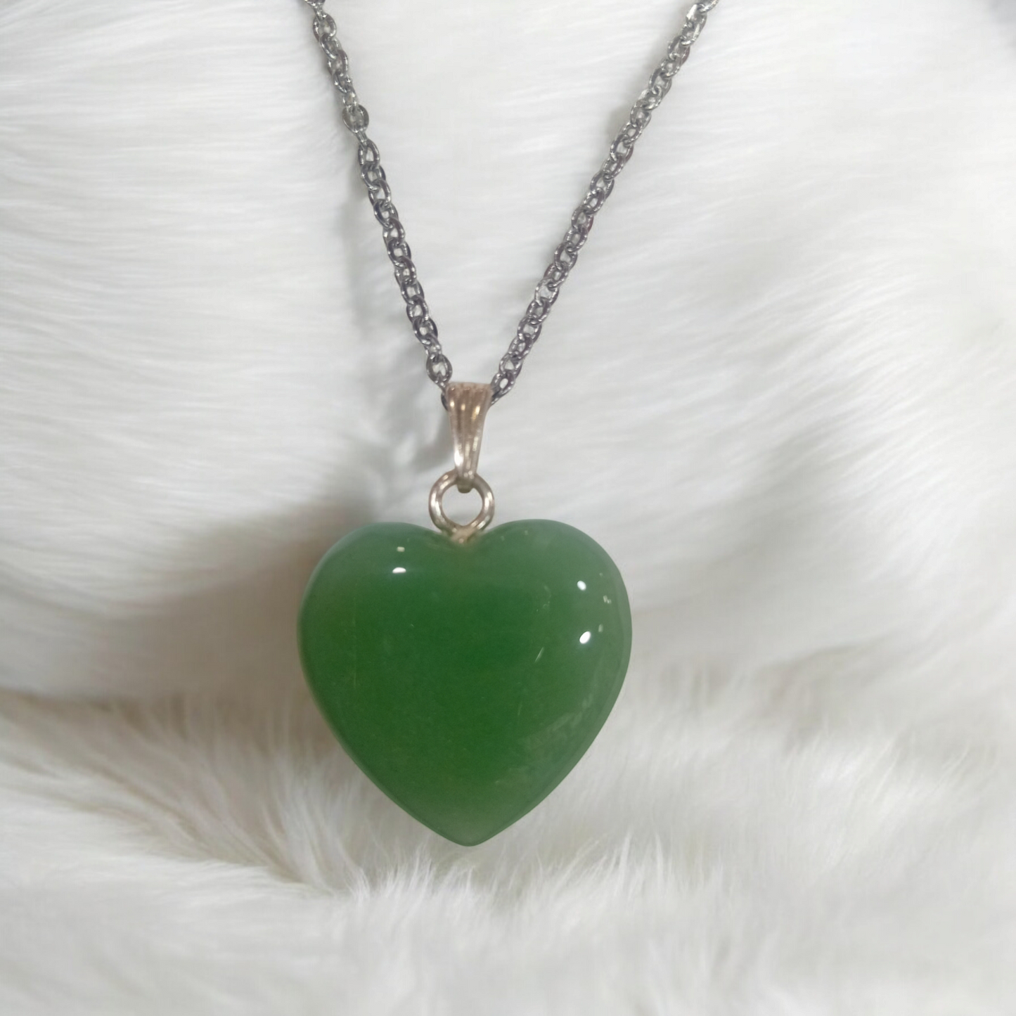 Green Aventurine Heart Necklace