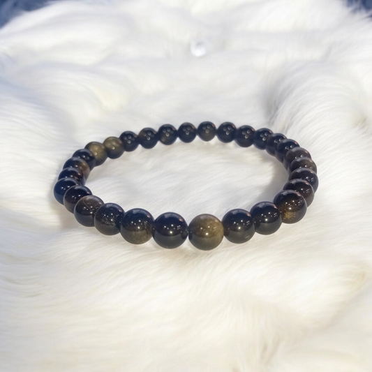 Gold Sheen Obsidian Bracelet