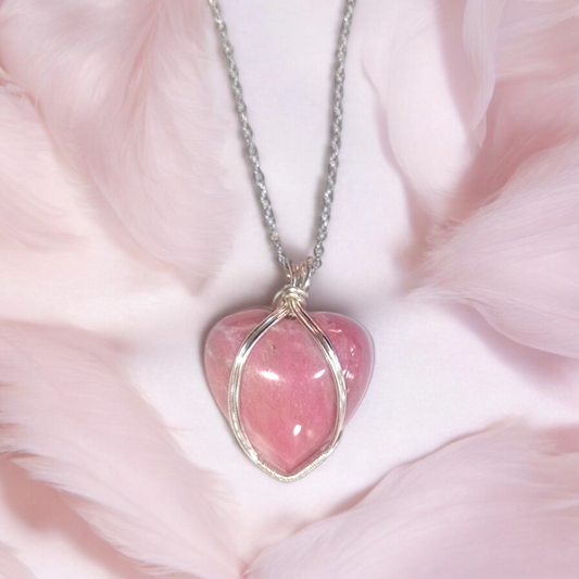 Rhodonite Heart Wire-Wrapped