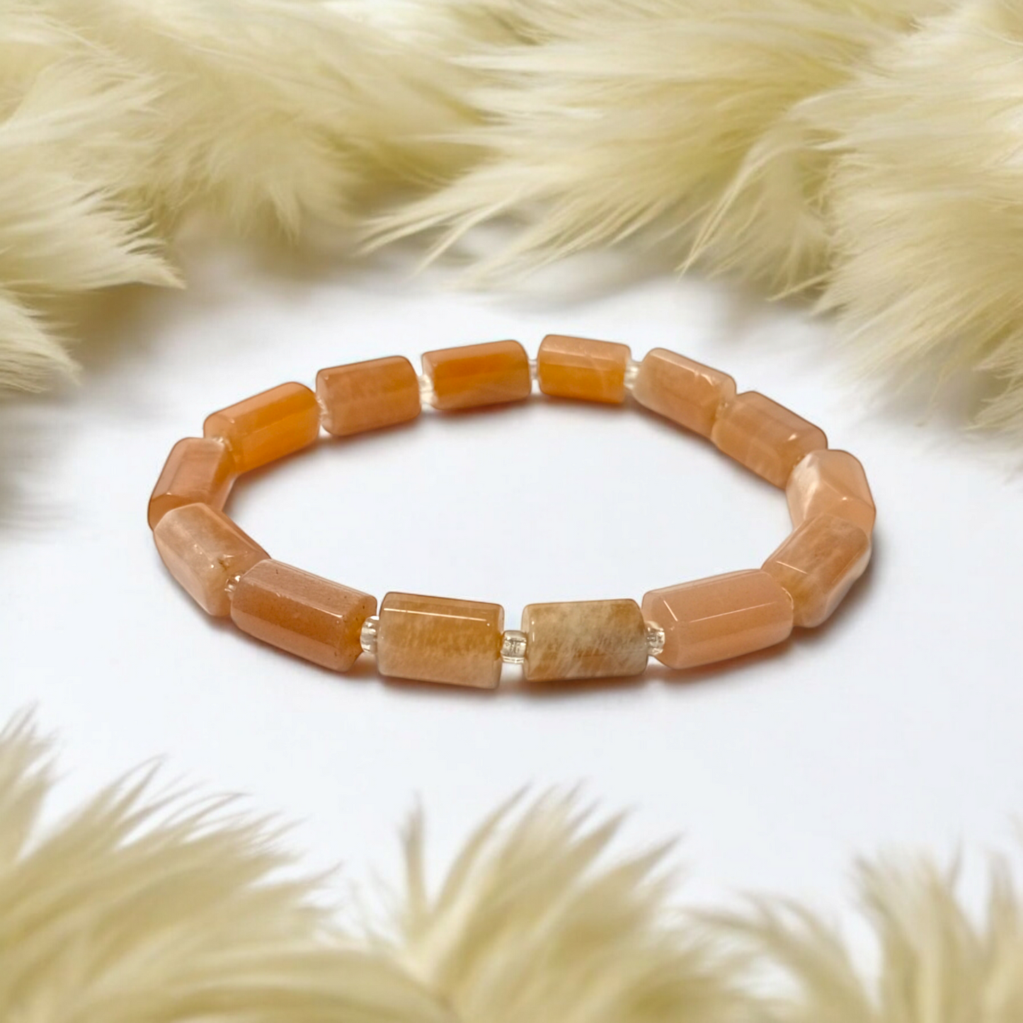 Peach Moonstone Bracelet