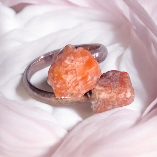 Orchid Calcite Ring