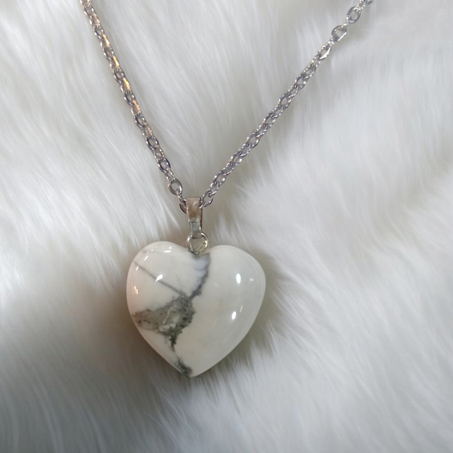 Howlite Heart Necklace