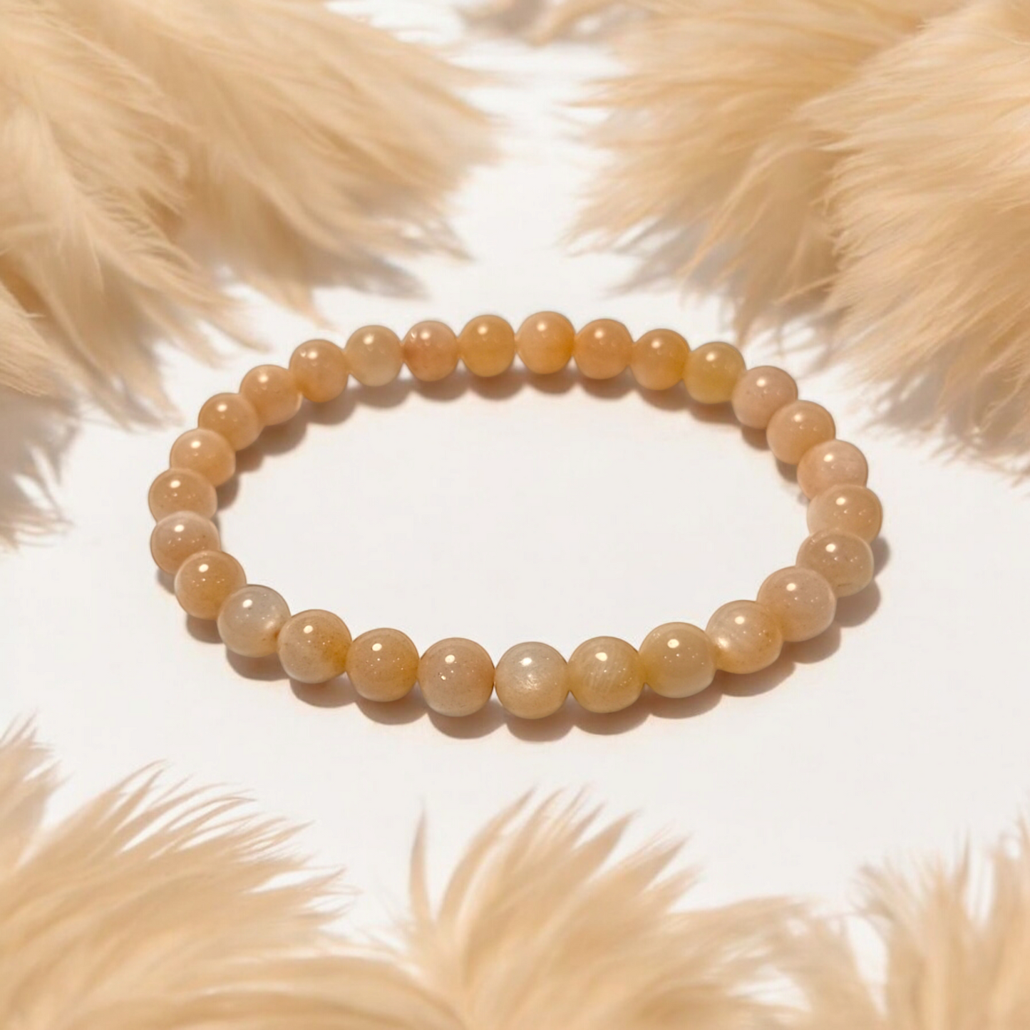 Peach Moonstone Bracelet